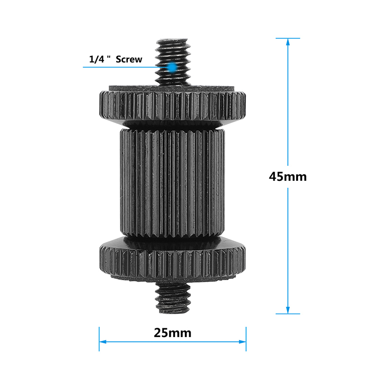 CAMVATE Double-Ended 1/4"-20 Screw Mount with Thumb Locking Wheel