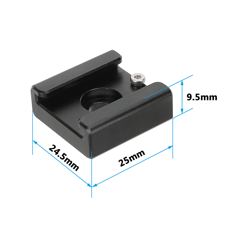 1/4"-20 Mount to Shoe Adapter V2 (Black)