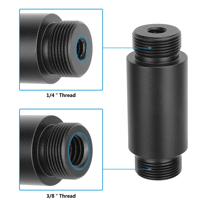 CAMVATE 2" Micro Rod Microphone Mount with 5/8"-27 Adapter Screw