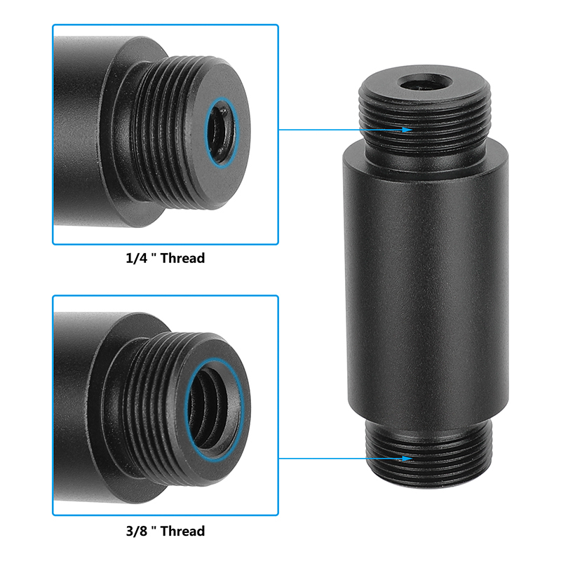 CAMVATE 2" Micro Rod Microphone Mount with 5/8"-27 Adapter Screw