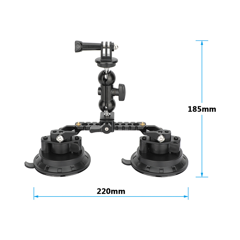 CAMVATE Dual Suction Cup Mount Set for GoPro Camera