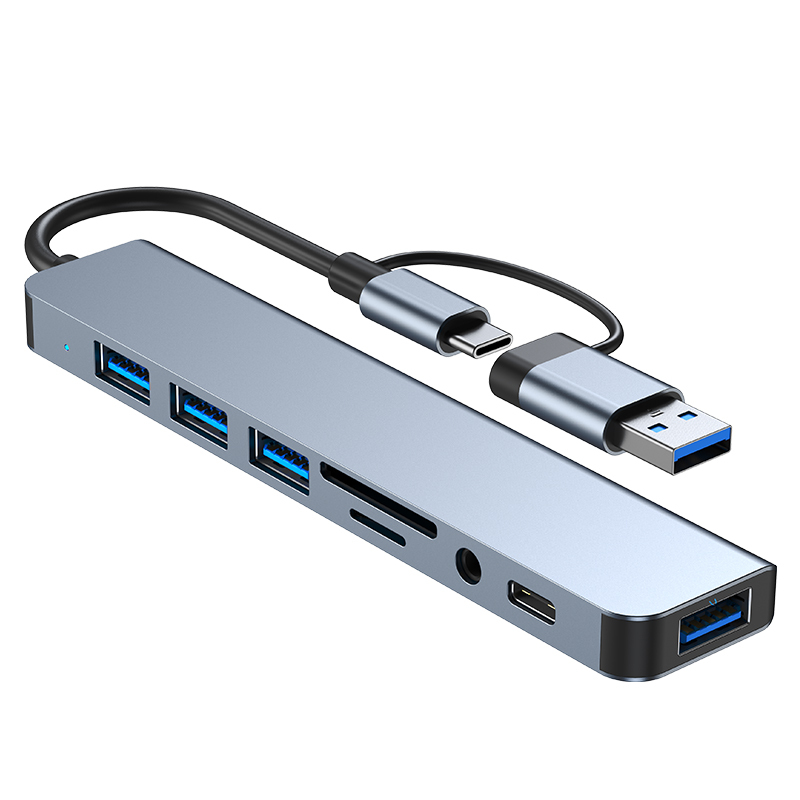CAMVATE USB Type-C Type-A 8-in-1 Docking Station Multiport Adapter