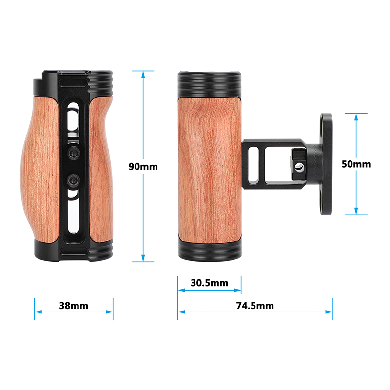 CAMVATE Wooden Handgrip with Rosette Joint & 1/4" Mount