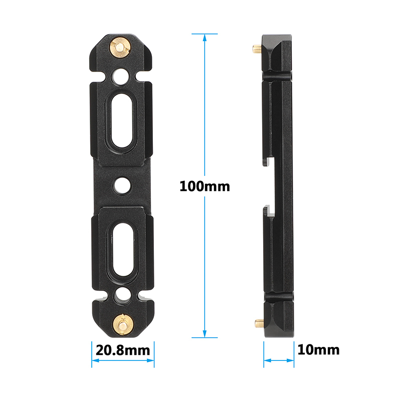 CAMVATE NATO Safety Rail with Cold Shoe & 1/4"-20 Accessory Mount (3.9")