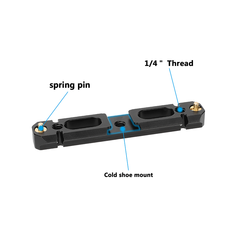 CAMVATE NATO Safety Rail with Cold Shoe & 1/4"-20 Accessory Mount (3.9")