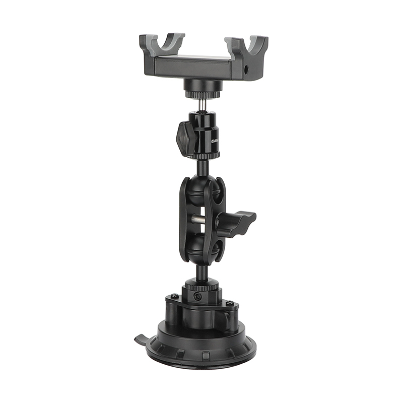 CAMVATE Suction Cup Mount with Mini Magic Arm and Smartphone Clip