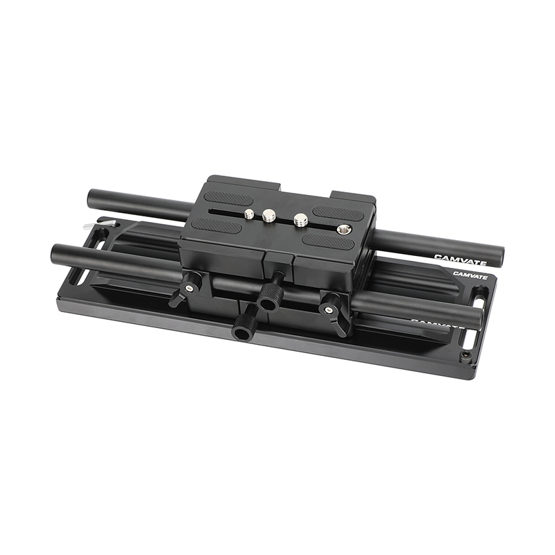 CAMVATE 12" ARRI-Style Dovetail with QR Sliding Plate & 15mm Rods