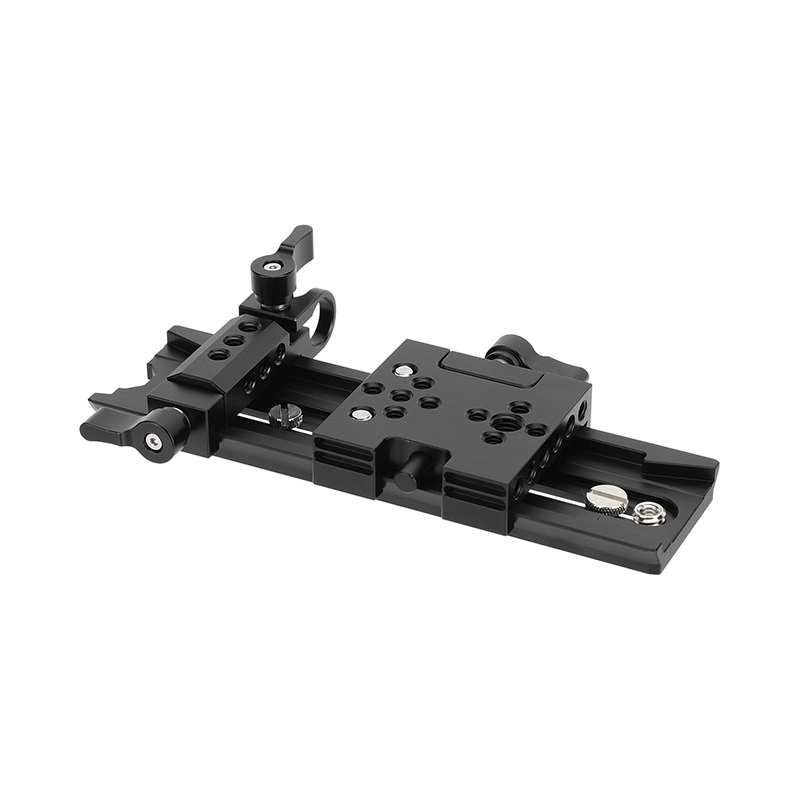 CAMVATE Manfrotto-Type Sliding QR Camera Plate with Clamp Base & 15mm Rod Mount
