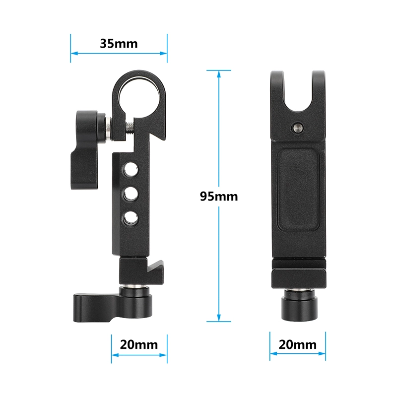 CAMVATE 15mm Rod Holder to Manfrotto-Type Clamp Mount
