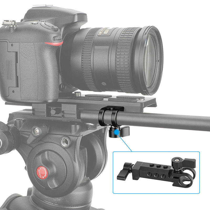 CAMVATE 15mm Rod Holder to Manfrotto-Type Clamp Mount