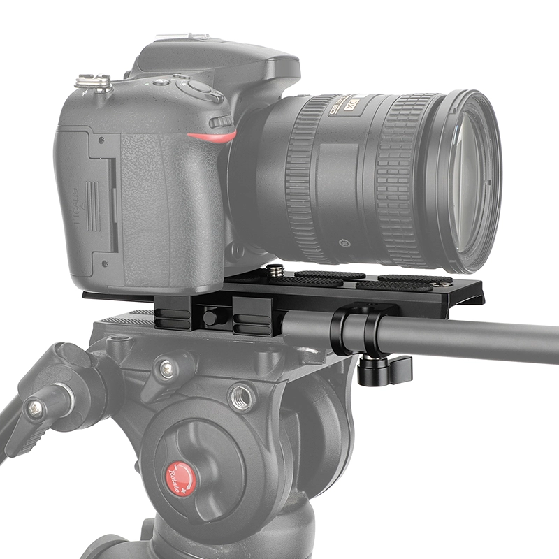 CAMVATE Manfrotto-Type Sliding QR Camera Plate with Clamp Base & 15mm Rod Mount