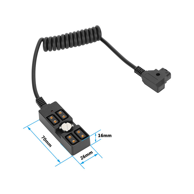 CAMVATE Male D-Tap to 4-Port Female D-Tap Splitter Hub