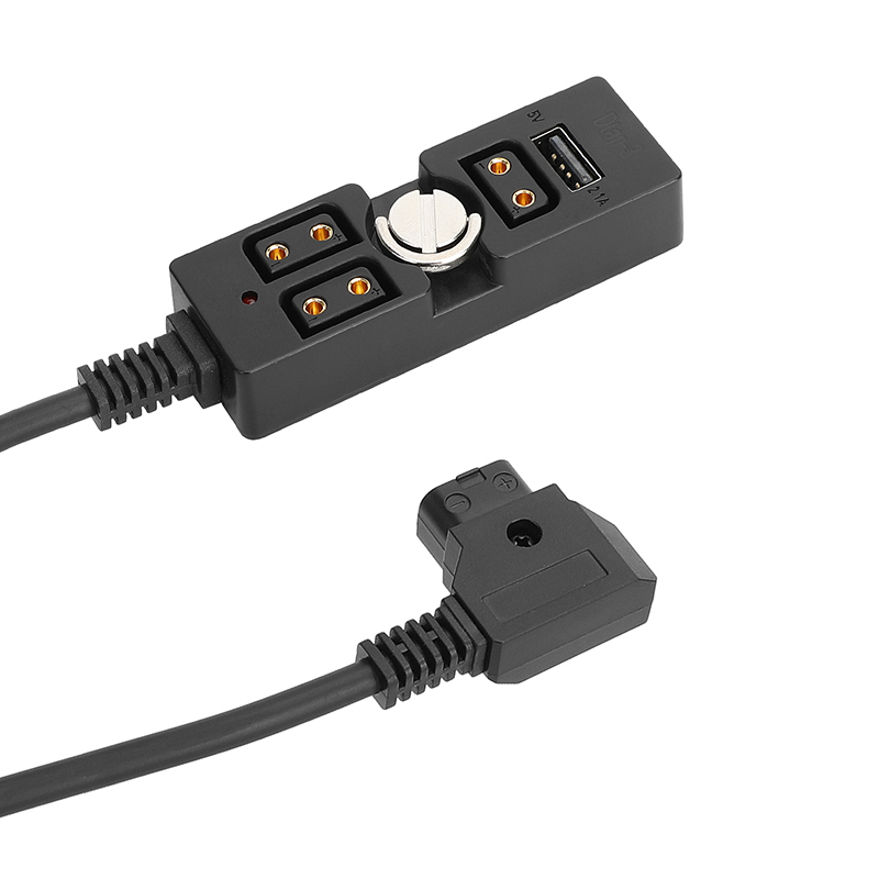 CAMVATE Male D-Tap to 3-Port Female D-Tap Splitter Hub with USB Output