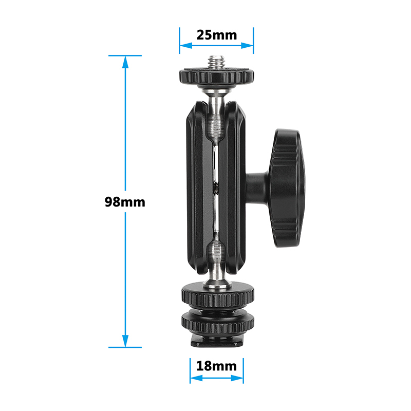 CAMVATE 1/4"-20 Ball Head Extension Arm to Cold Shoe Mount