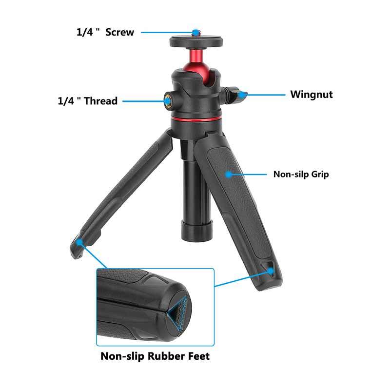 CAMVATE Tabletop Tripod with Mini Ball Head