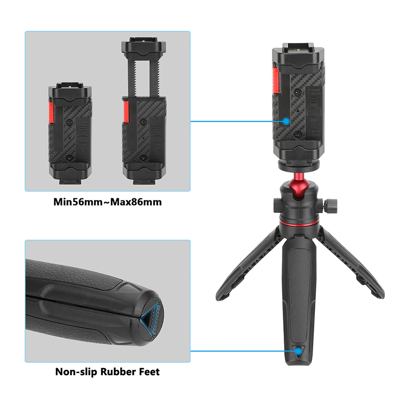CAMVATE Mini Tabletop Tripod with Smartphone Clamp