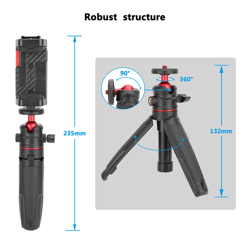 CAMVATE Mini Tabletop Tripod with Smartphone Clamp