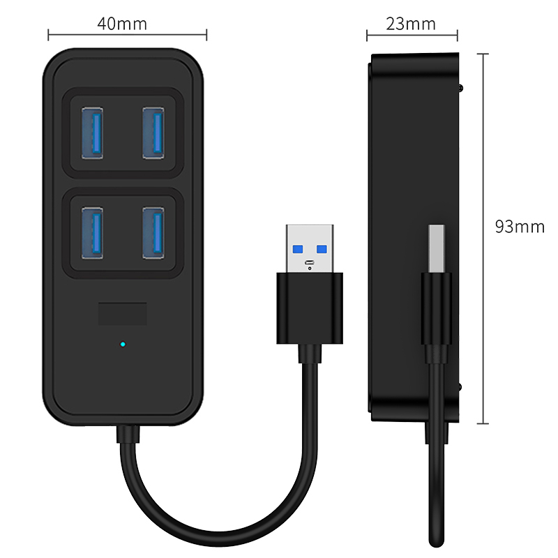 CAMVATE 4-Port USB 3.0 Hub Adapter with Charging