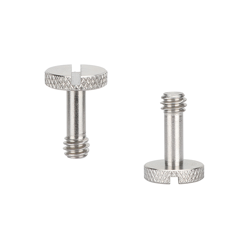 CAMVATE 1/4"-20 Long Slotted Knurled Captive Mounting Screw (2-Pack)