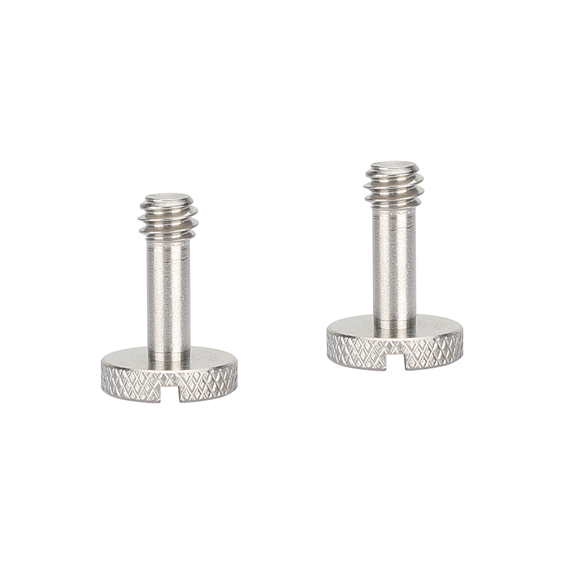 CAMVATE 1/4"-20 Long Slotted Knurled Captive Mounting Screw (2-Pack)
