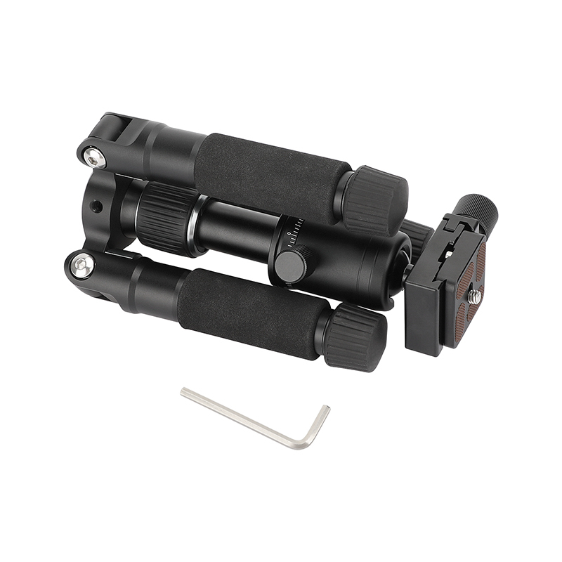 CAMVATE Mini Tabletop Tripod with Ball Head and ARCA-Type Quick Release (Silver Leg Angle Lock)