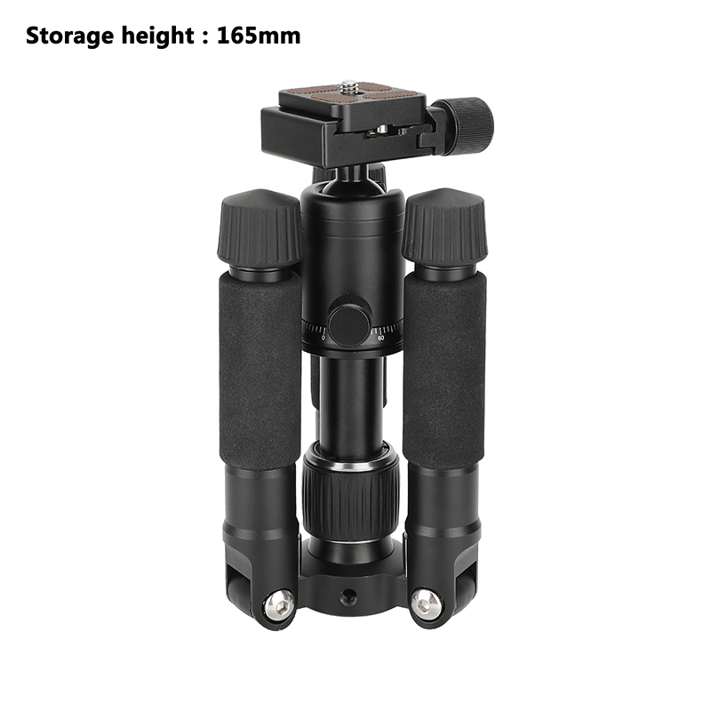 CAMVATE Mini Tabletop Tripod with Ball Head and ARCA-Type Quick Release (Silver Leg Angle Lock)
