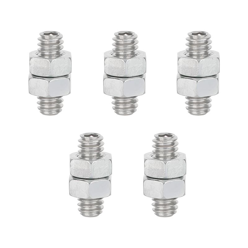 CAMVATE Hex 1/4"-20 Threaded Stud with Lock Nuts