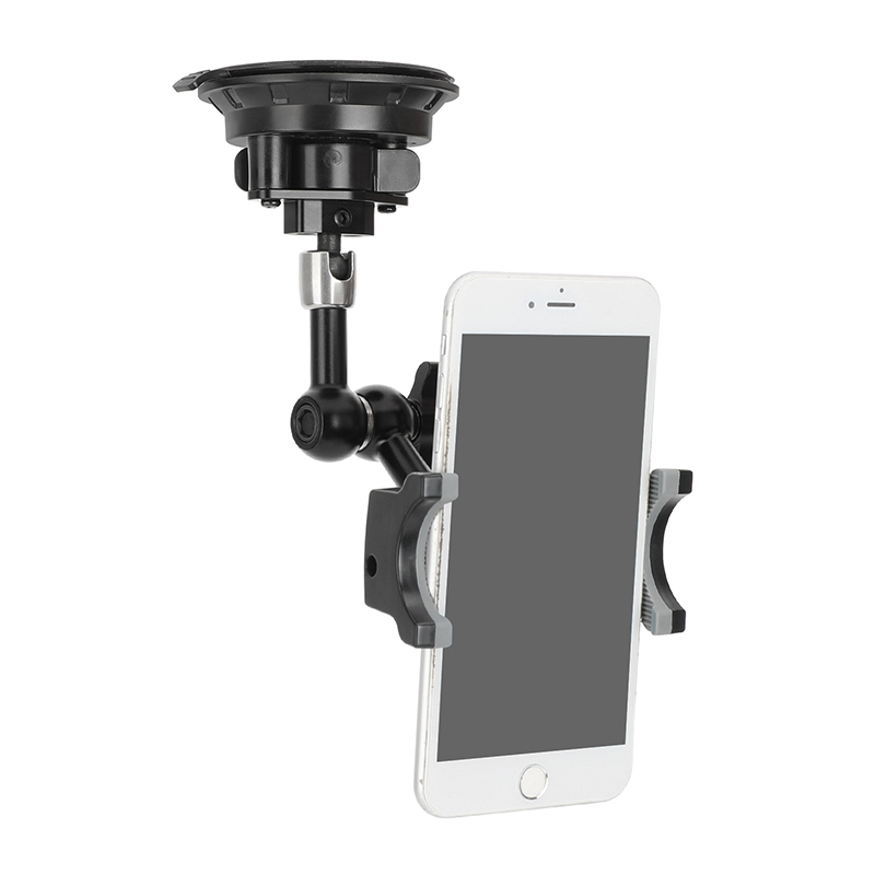 CAMVATE Suction Cup Mount with 5.7" Magic Arm and Smartphone Clamp