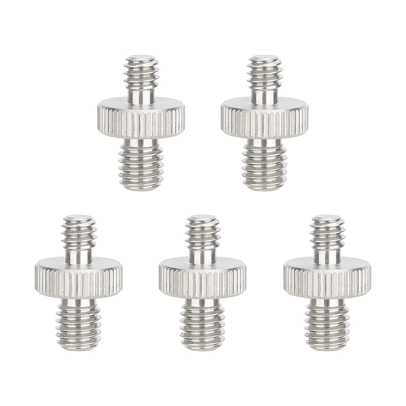 CAMVATE M8 Male to 1/4"-20 Male Stainless Steel Screw Adapter (5-Pack)
