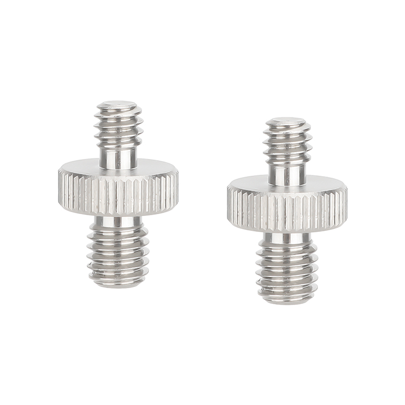 CAMVATE M8 Male to 1/4"-20 Male Stainless Steel Screw Adapter (2-Pack)