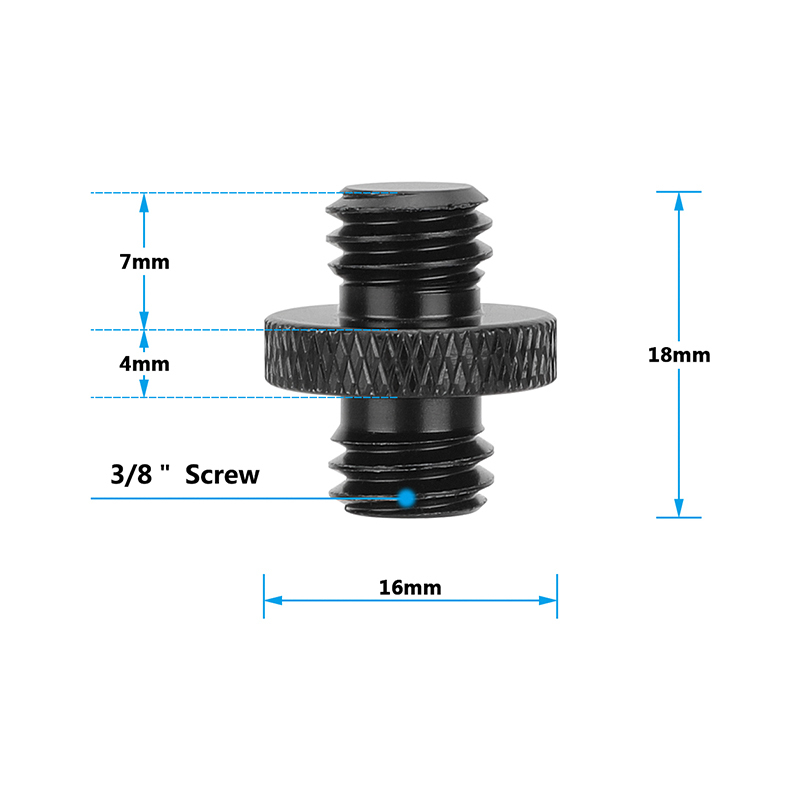 CAMVATE 1/4"-20 Male to 1/4"-20 Male & 3/8"-16 Male to 3/8"-16 Male Screw Adapter Pack