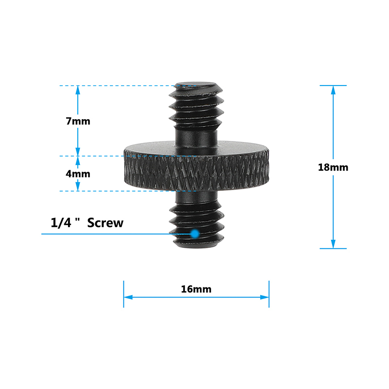 CAMVATE 1/4"-20 Male to 1/4"-20 Male & 3/8"-16 Male to 3/8"-16 Male Screw Adapter Pack