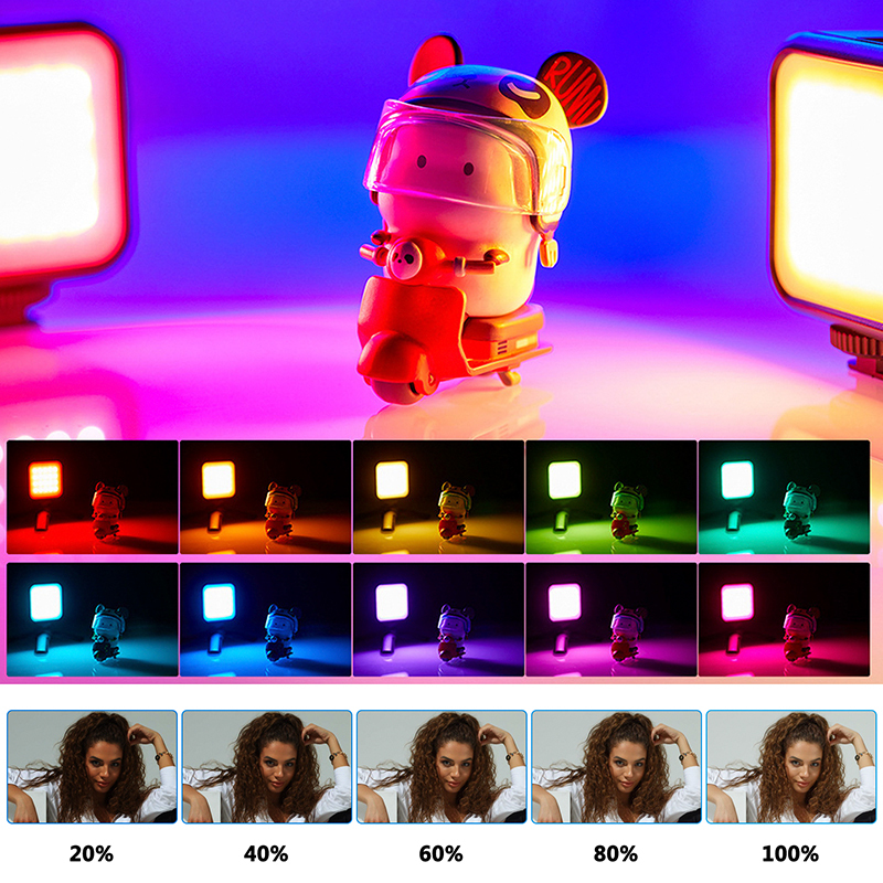 CAMVATE On-Camera RGB LED Pocket Video Light (2500 to 9000K)