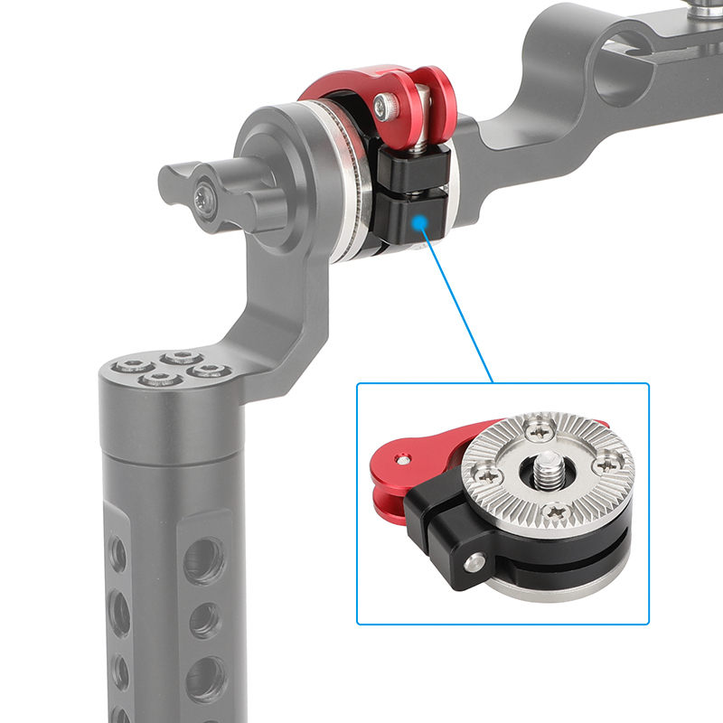 CAMVATE Quick Adjust Rosette Adapter with M6 Female and Male Mounts (Red Lever)