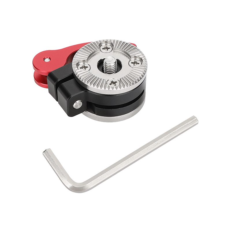 CAMVATE Quick Adjust Rosette Adapter with M6 Female and Male Mounts (Red Lever)