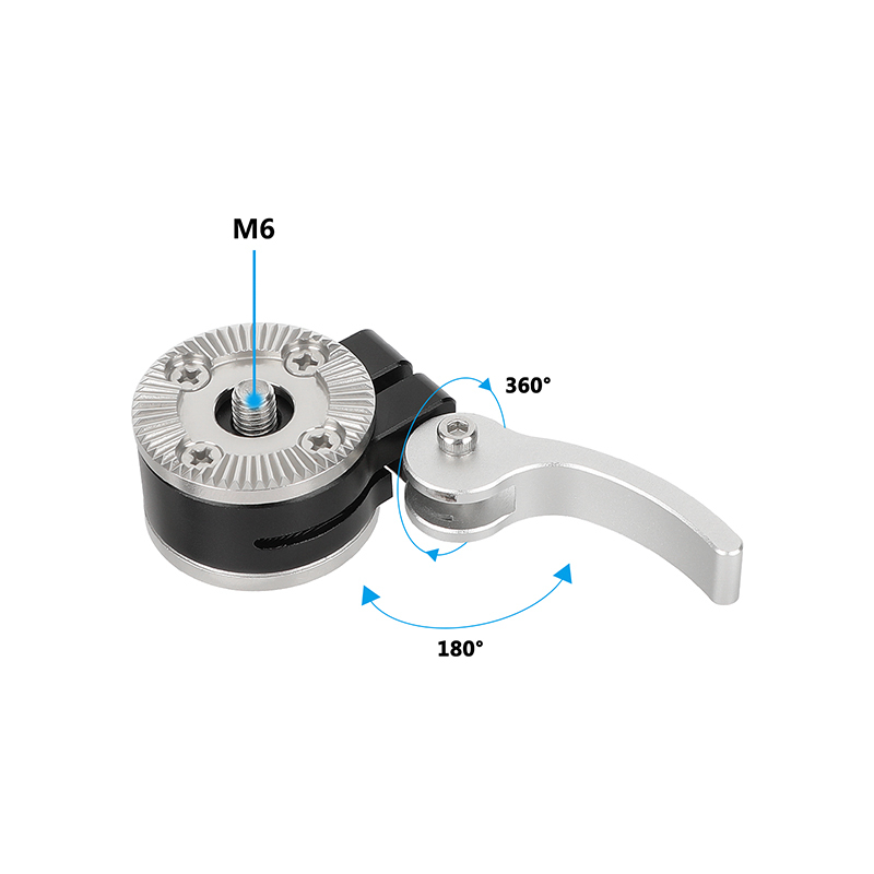 CAMVATE Quick Adjust Rosette Adapter with M6 Female and Male Mounts (Silver Lever)