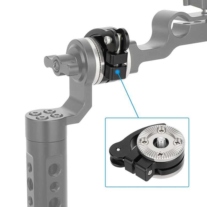 CAMVATE Quick Adjust Rosette Adapter with M6 Female and Male Mounts (Black Lever)