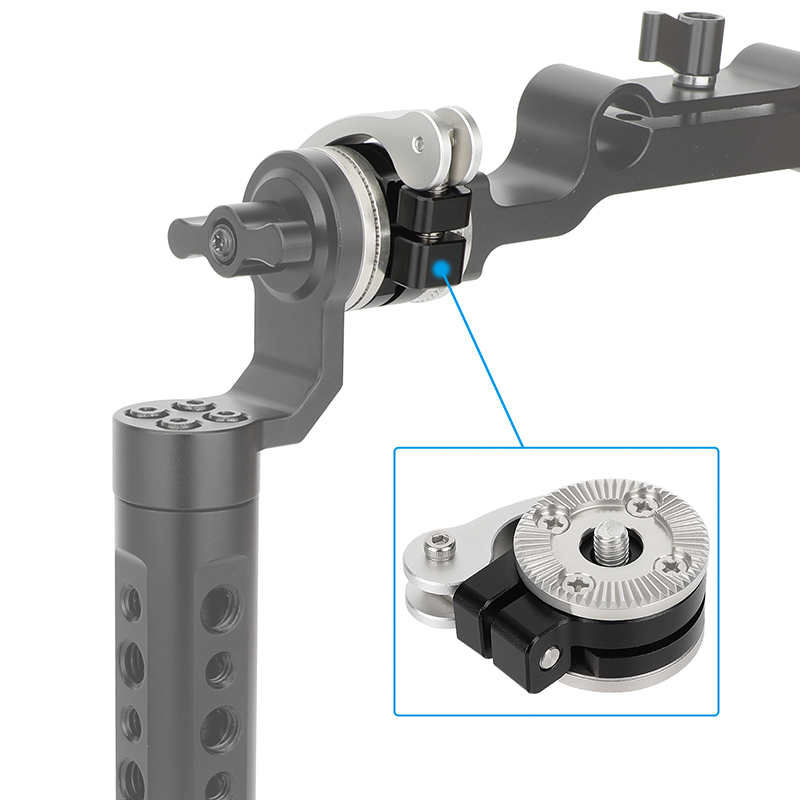 CAMVATE Quick Adjust Rosette Adapter with M6 Female and Male Mounts (Silver Lever)