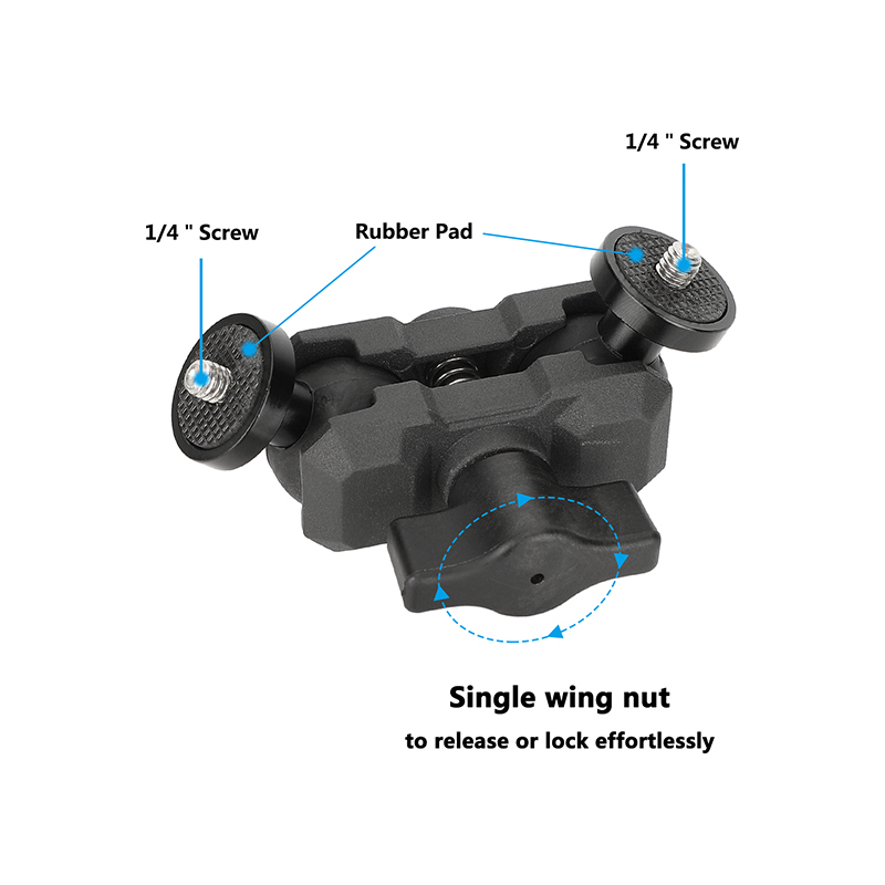CAMVATE Dual Ball Head Arm with 1/4"-20 Screw Mounts