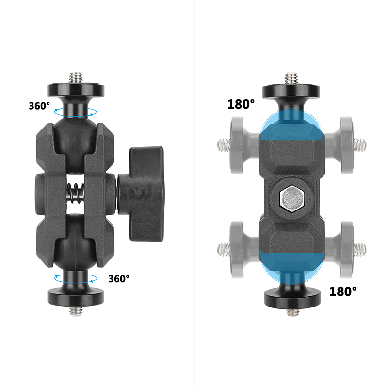 CAMVATE Dual Ball Head Arm with 1/4"-20 Screw Mounts