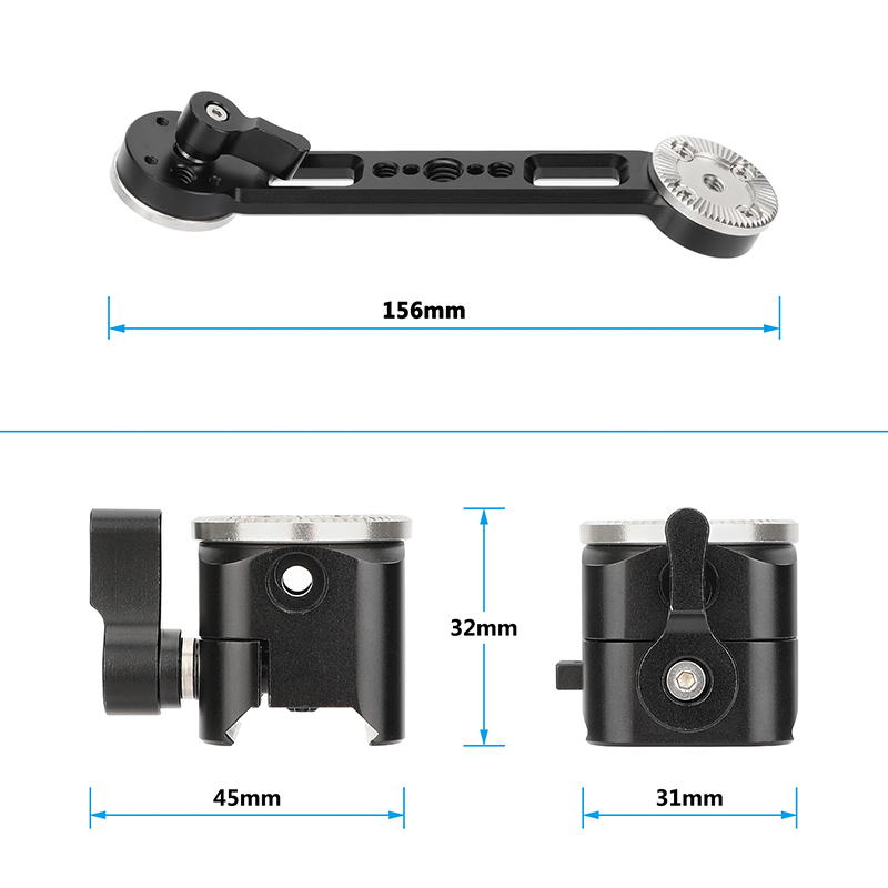 CAMVATE Rosette Extension Arm with NATO Mount for DJI RS 2, RSC 2, RS 3 & RS 3 Pro