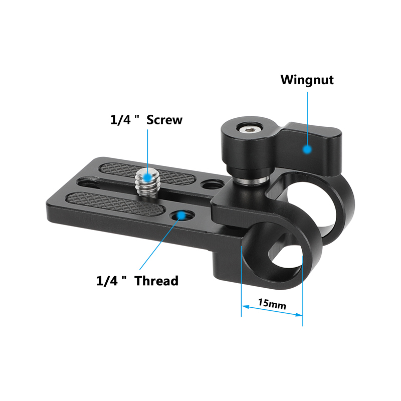 CAMVATE Mini Mounting Plate with 15mm Rod Clamp