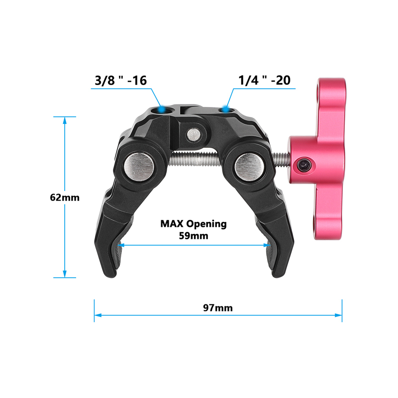 CAMVATE Super Crab Gripper Clamp (Red T-Handle)