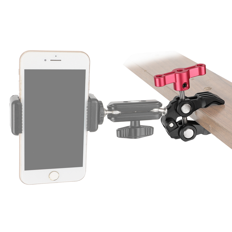 CAMVATE Super Crab Gripper Clamp (Red T-Handle)