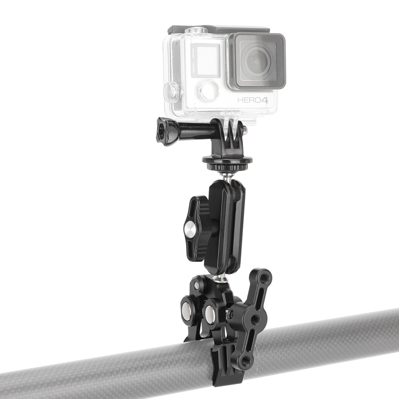 CAMVATE Super Crab Gripper Clamp with Mini Magic Arm for Action Cameras