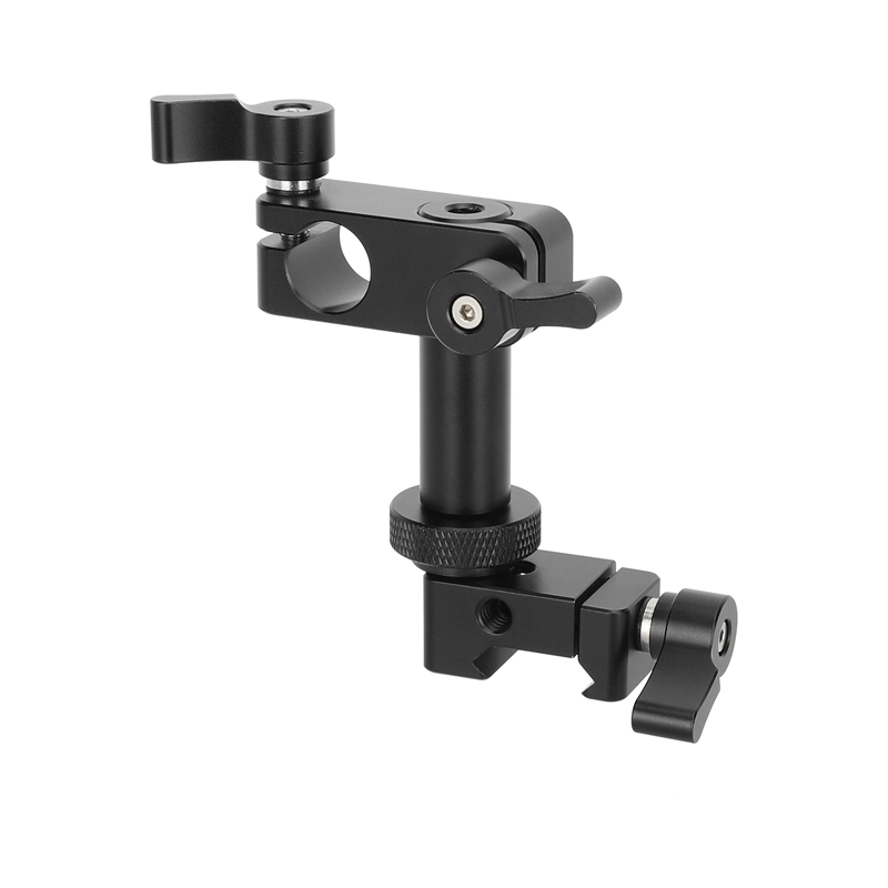 CAMVATE Rotating 15mm Rod Holder to NATO Rail Clamp (Black Thumb-Knob)