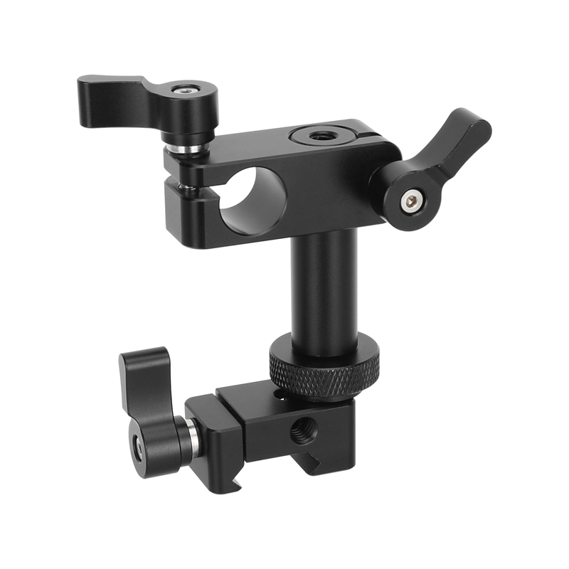 CAMVATE Rotating 15mm Rod Holder to NATO Rail Clamp (Black Thumb-Knob)