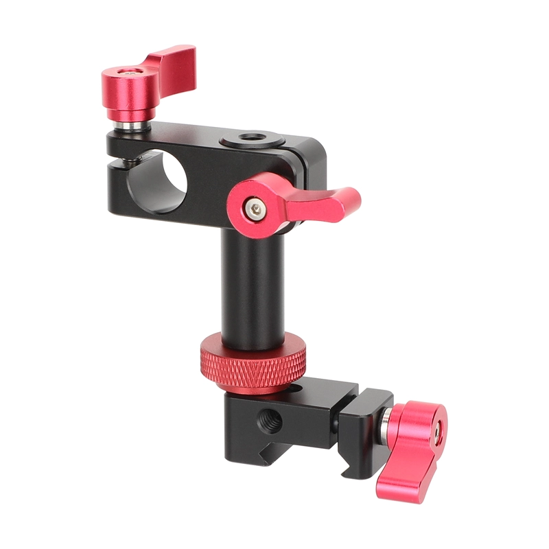 CAMVATE Rotating 15mm Rod Holder to NATO Rail Clamp (Red Thumb-Knob)