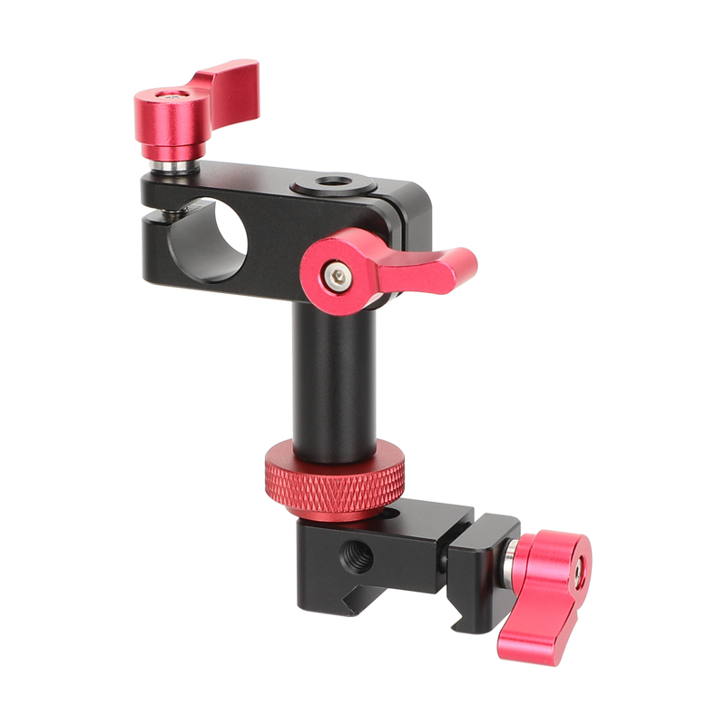 CAMVATE Rotating 15mm Rod Holder to NATO Rail Clamp (Red Thumb-Knob)