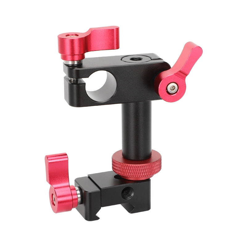 CAMVATE Rotating 15mm Rod Holder to NATO Rail Clamp (Red Thumb-Knob)